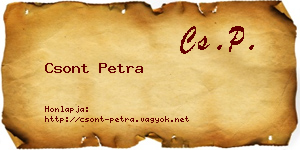Csont Petra névjegykártya