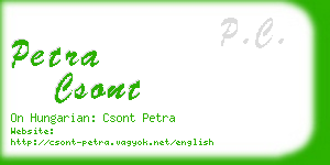 petra csont business card